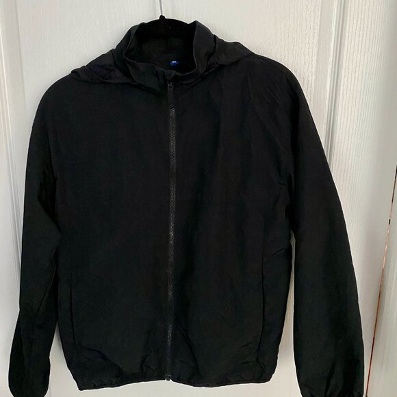 Uniqlo Kids Black Pocketable Parka / Rain Jacket Unisex Size 11-12 - Picture 2 of 8